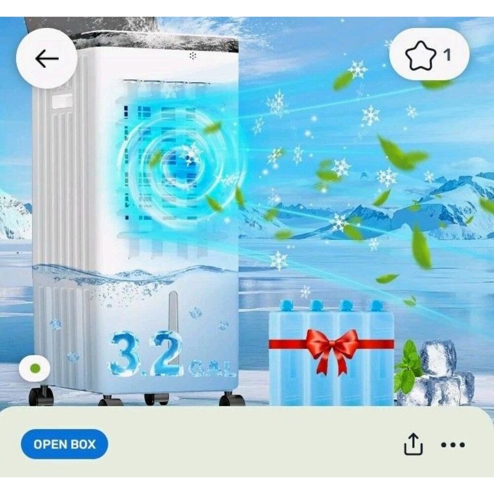 Zarabu Portable Air Conditioner Windowless 3 In 1 Swamp Cooler 3 Gall. 3 Speeds